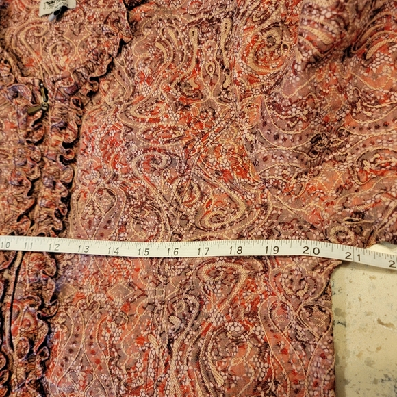 J. Bee Paisley Jacquard Full Zip Jacket‎ Women’s PL - Picture 7 of 11